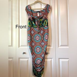 Baby Phat tribal print body con dress
